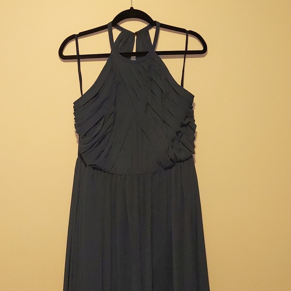 Blue chiffon dress